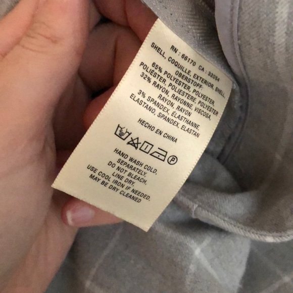 Cartonnier/ Anthropologie Gray Windowpane Pants - Picture 5 of 5